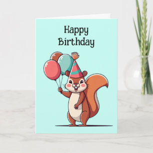 Eichhörnchen Geburtstag Karte