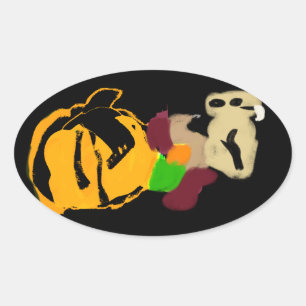 Eichhörnchen gemütlich ovaler aufkleber