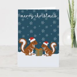 Eichhörnchen Geschenk Weihnachtskarte Dankeskarte