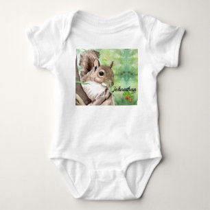 Eichhörnchen geschlechtsneutrales Babyoutfit Baby Strampler
