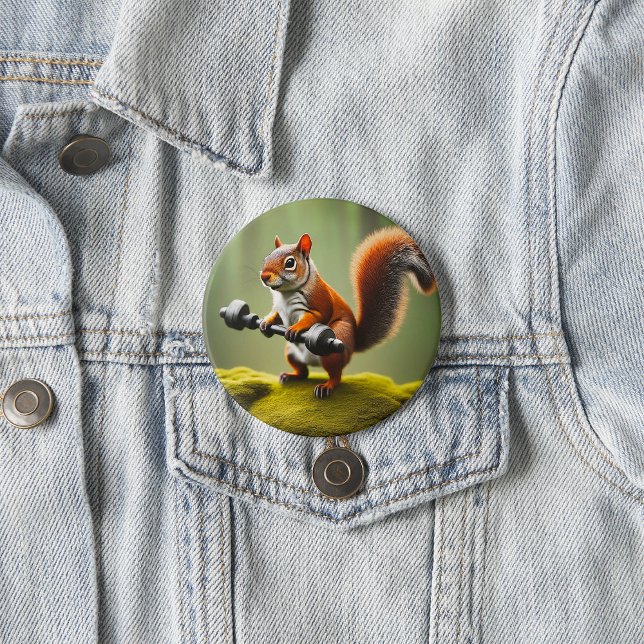 Eichhörnchen Gewichte heben Button (Von Creator hochgeladen)