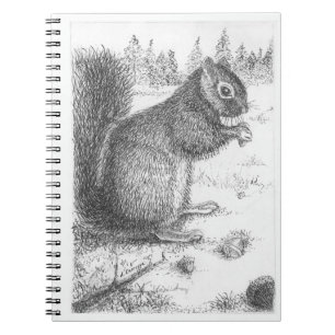 Eichhörnchen-gewundenes Anmerkungs-Buch Notizblock