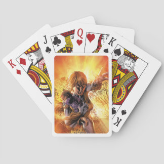 Eichhörnchen Girl Holding Baby Spielkarten