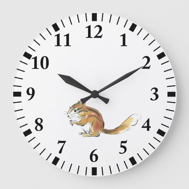 Eichhörnchen Große Wanduhr (Vorderseite)