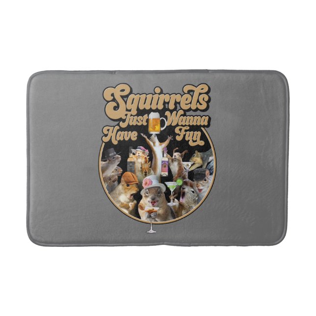 Eichhörnchen haben nur Spaß Badematte (Vorderseite)