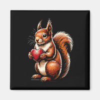 Eichhörnchen hält Herz Valentinstag Süße Valentins