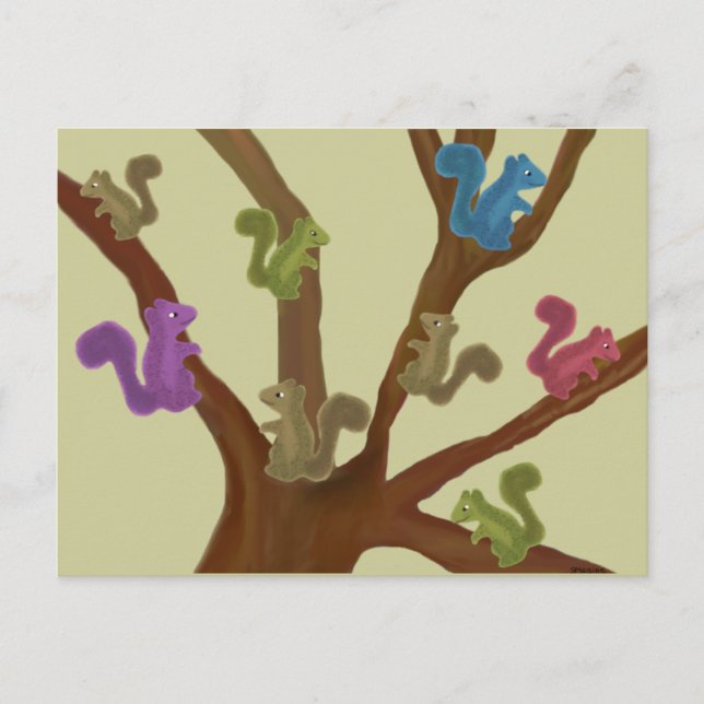 Eichhörnchen Haven Postkarte (Vorderseite)