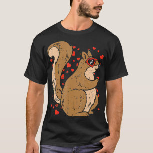Eichhörnchen Herzbrille Niedlicher Valentinstag Ti T-Shirt