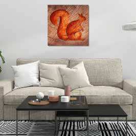 Eichhörnchen — Holz Fotodruck