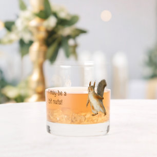 Eichhörnchen Ich bin vielleicht ein bisschen verrü Whiskyglas