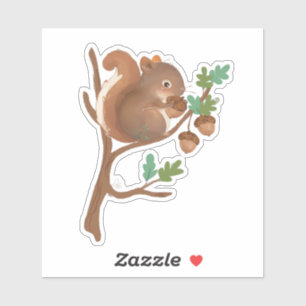 Eichhörnchen ・ Illustration des Waldes Aufkleber