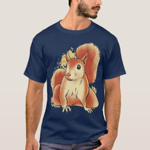 Eichhörnchen-Illustration Niedliches kleines Tier T-Shirt