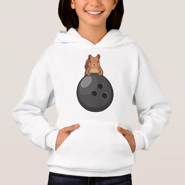 Eichhörnchen im Bowling mit Bowlingball Hoodie (Vorderseite)