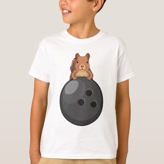 Eichhörnchen im Bowling mit Bowlingball T-Shirt (Vorderseite)