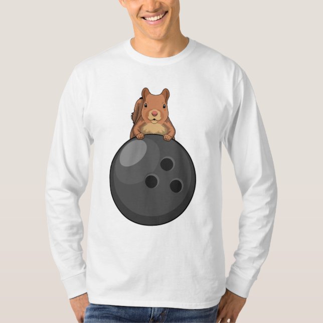 Eichhörnchen im Bowling mit Bowlingball T-Shirt (Vorderseite)