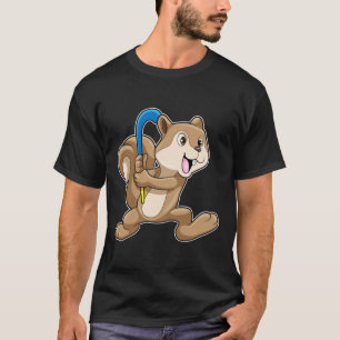 Eichhörnchen im Feldhockey mit Stick T-Shirt