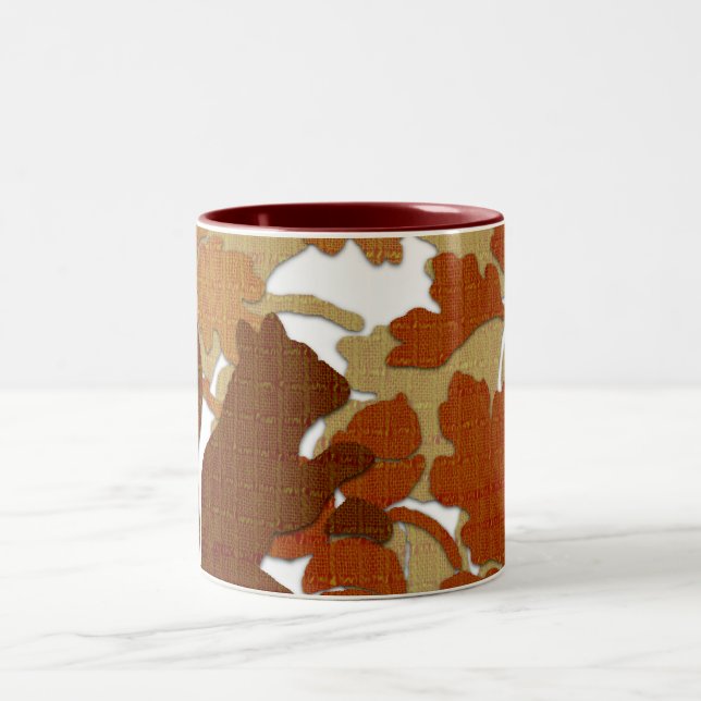 Eichhörnchen im Gewebe Zweifarbige Tasse (Mittel)