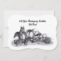 Eichhörnchen im Herbst, Frohes Erntedankfest!