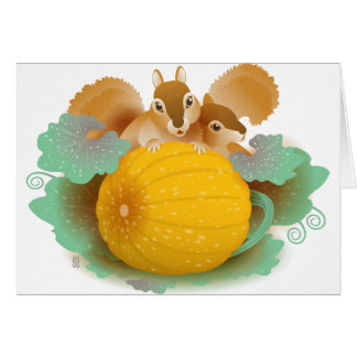 Eichhörnchen im Kürbisflecken