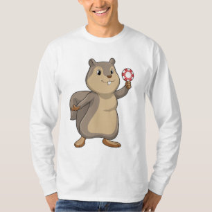 Eichhörnchen im Poker mit Poker-Chips T-Shirt