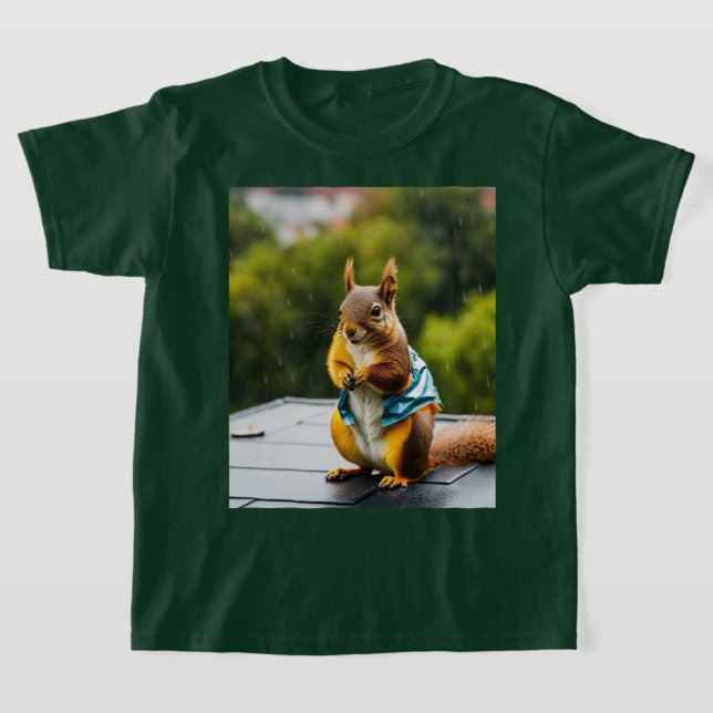 Eichhörnchen im Rain-T-Shirt T-Shirt (Ablage )