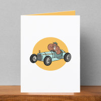 Eichhörnchen im Vintagen Race Car Blank