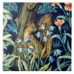Eichhörnchen im Wald, William Morris Fliese