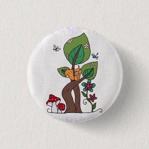 Eichhörnchen in Baum Button