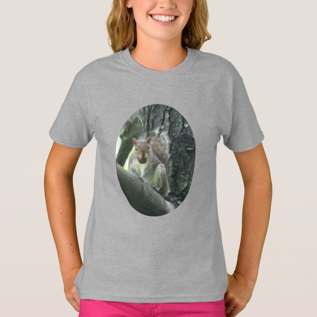 Eichhörnchen in der Baummalerei T-Shirt (Vorderseite)