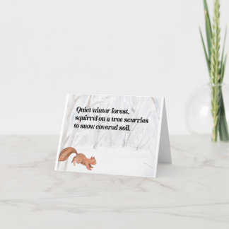 Eichhörnchen in Forest 2 - verblasste Version Dankeskarte
