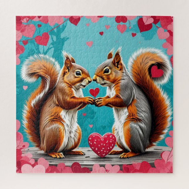 Eichhörnchen in Liebe Puzzle (Vertikal)