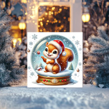 Eichhörnchen in Snow Globe