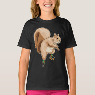 Eichhörnchen Inline-Skating Rollschuhe T-Shirt