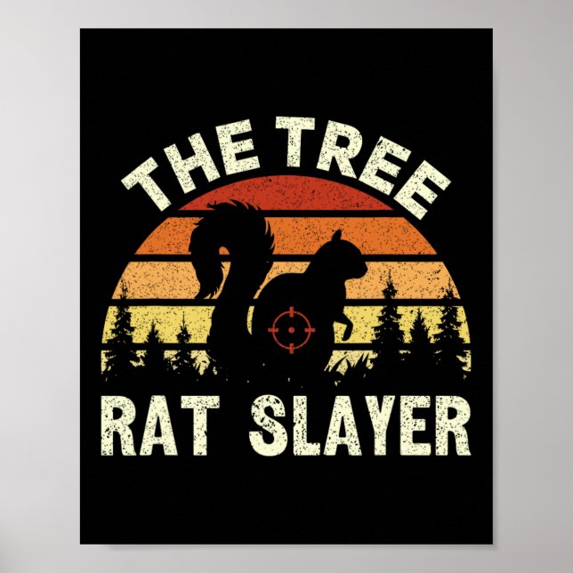 Eichhörnchen Jäger der Baumrat-Slayer Retro-Eichhö Poster (Vorne)
