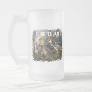 Eichhörnchen-Jam - lustige Rockband Mattglas Bierglas