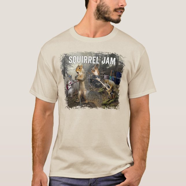 Eichhörnchen-Jam - lustige Rockband T-Shirt (Vorderseite)