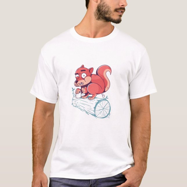 Eichhörnchen kackend T-Shirt (Vorderseite)