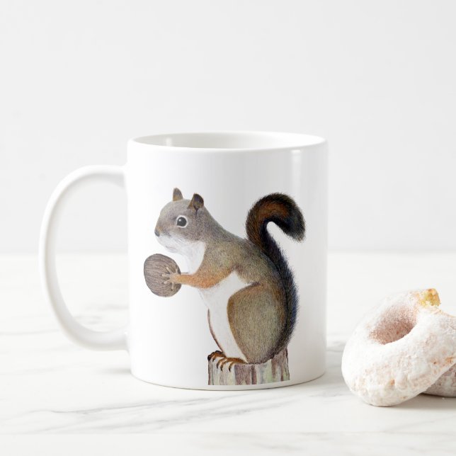 Eichhörnchen Kaffeetasse (Mit Donut)