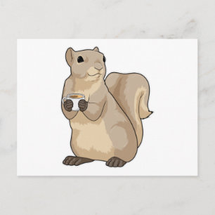 Eichhörnchen Kaffeetasse Postkarte
