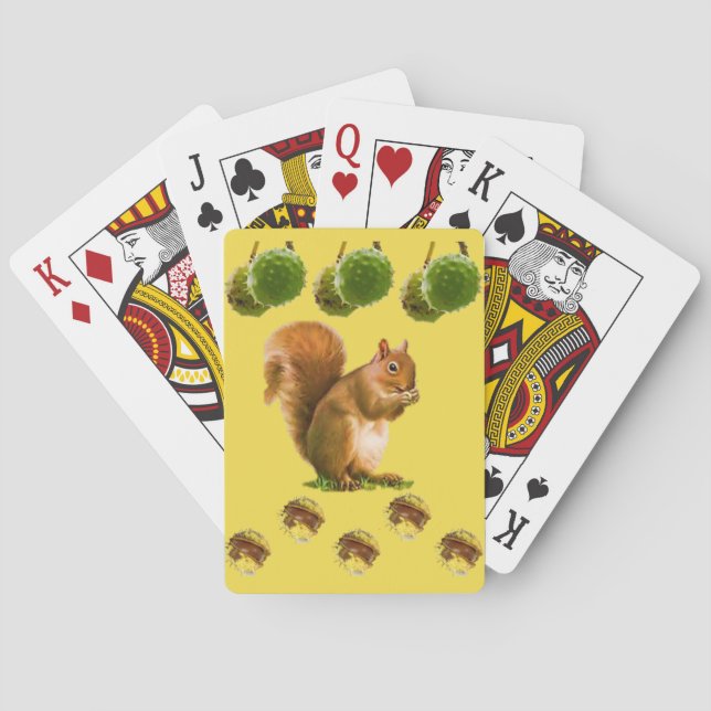 Eichhörnchen Kartenhalterung Spielkarten (Rückseite)