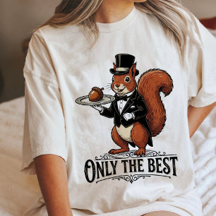 Eichhörnchen-Kellner "Nur das Beste" Eichel-Kunst Tri-Blend Shirt