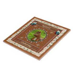 Eichhörnchen - Keramik Ansammlung Fliese