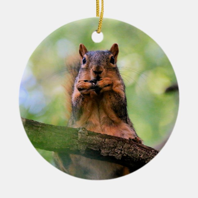 Eichhörnchen Keramik Ornament (Vorne)