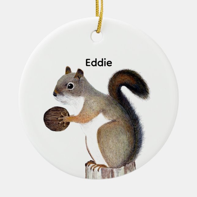 Eichhörnchen Keramik Ornament (Vorne)