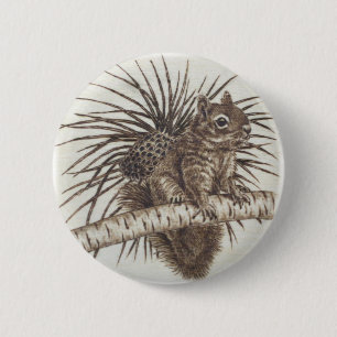 Eichhörnchen-Knopf - Scoiattolino spilla Button