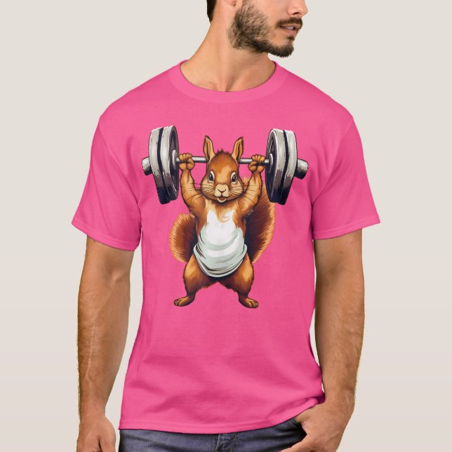 Eichhörnchen-Kraftheben-Krafttrainingsgerät T-Shirt (Vorderseite)