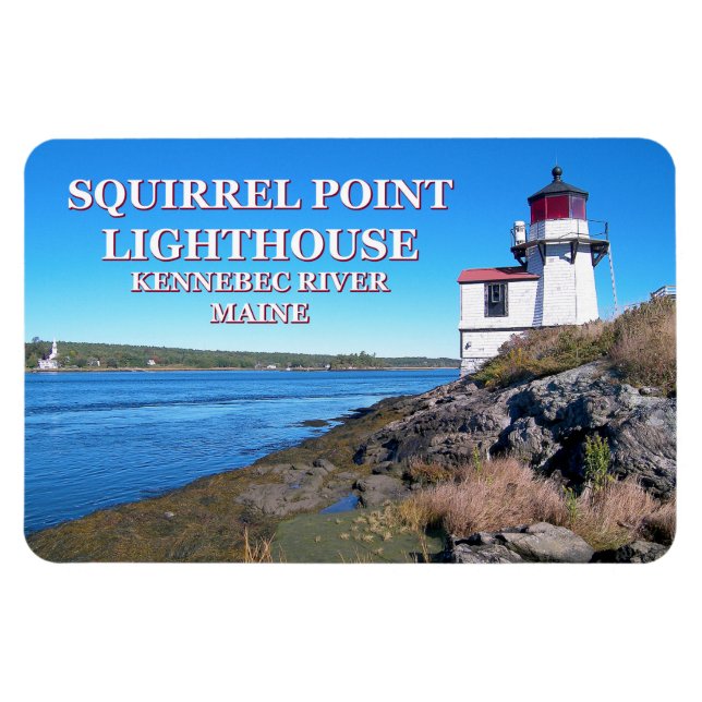 Eichhörnchen Leuchtturm Maine Flexi Magnet (Horizontal)