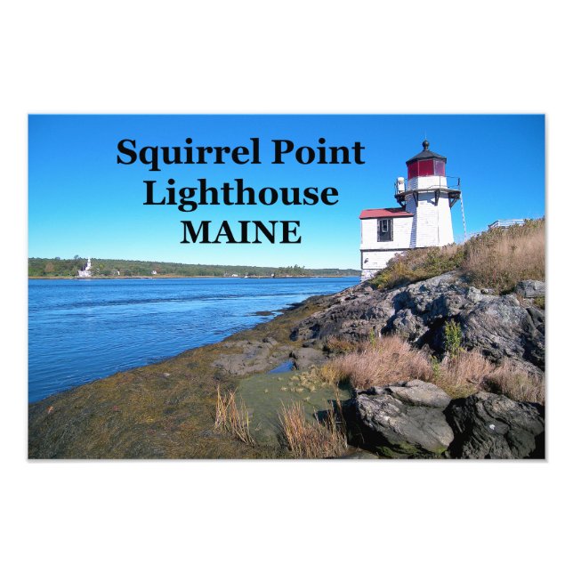 Eichhörnchen Leuchtturm, Maine Foto Print (Vorne)