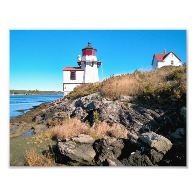 Eichhörnchen Leuchtturm, Maine Foto Print (Vorne)