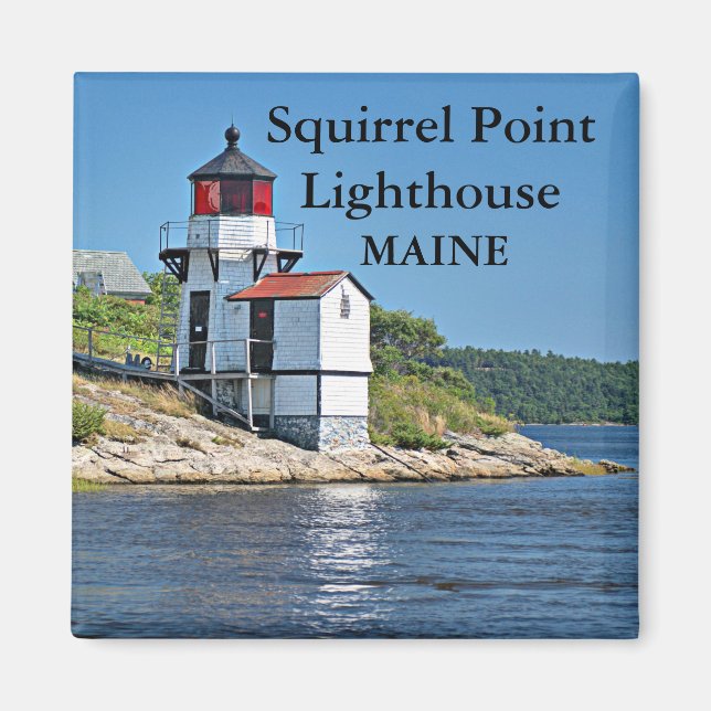 Eichhörnchen Leuchtturm, Maine Magnet (Vorne)